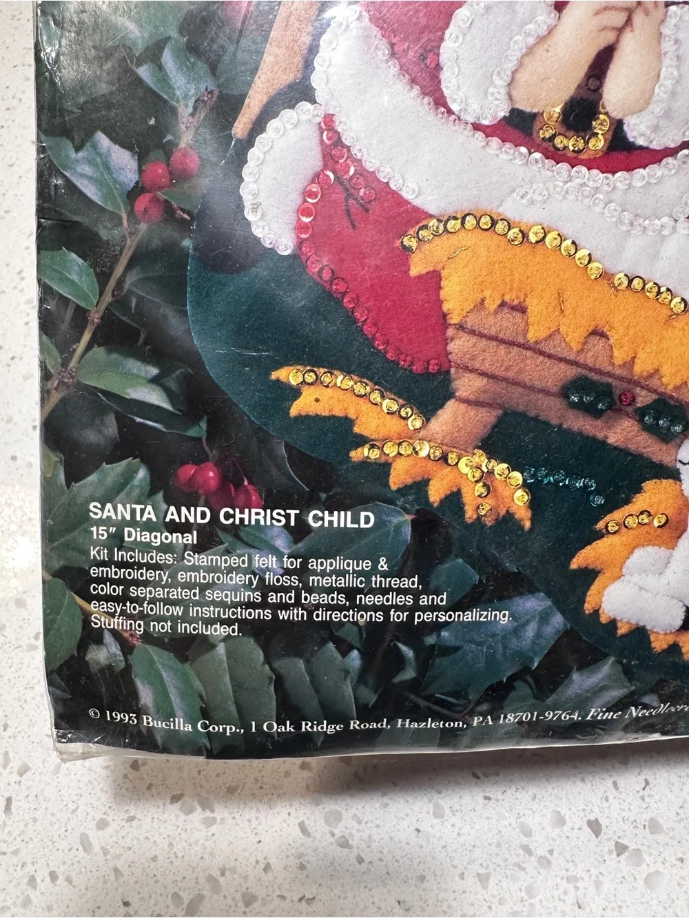 Bucilla Santa and Christ Child stocking kit